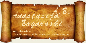 Anastasija Bogaroški vizit kartica